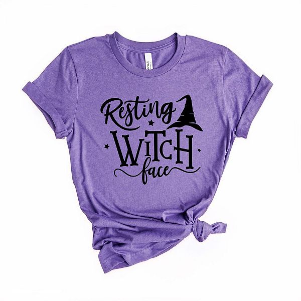 

Футболка с принтом Resting witch face Simply Sage Market, Grape