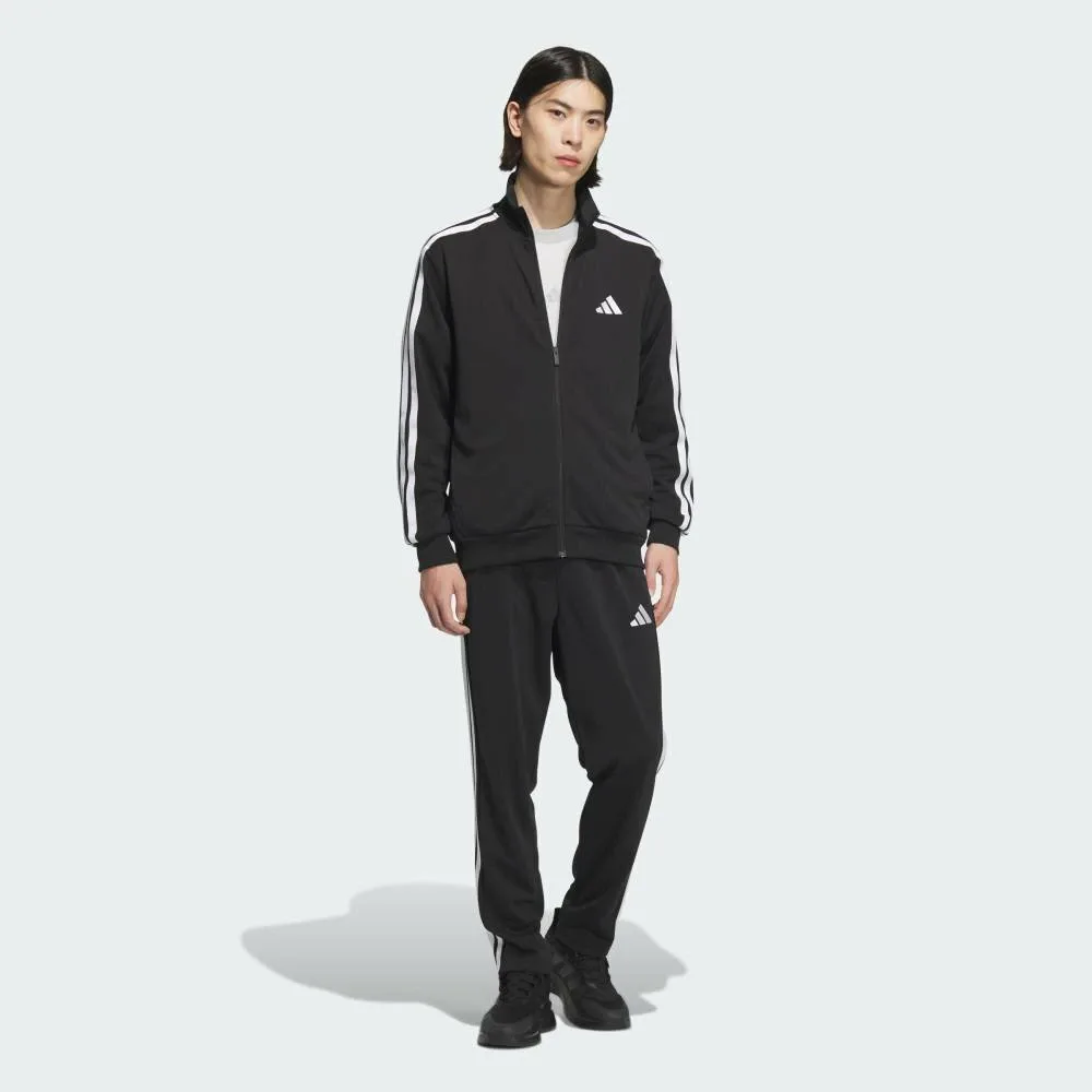 Спортивная куртка с тремя полосками, стандартного кроя, двойной вязки. Adidas, black — фото 3