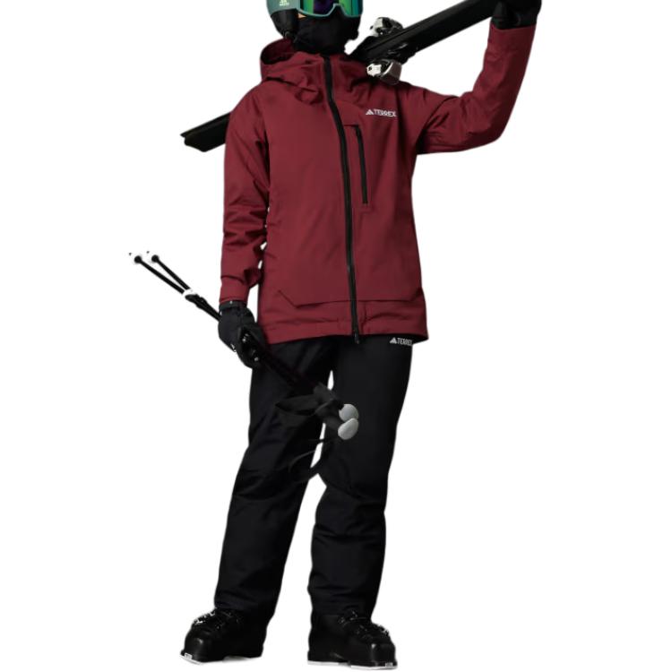 Adidas Женская утепленная куртка Xperior 2L Insulated RAIN.RDY, Dark Shadow Red — фото 4
