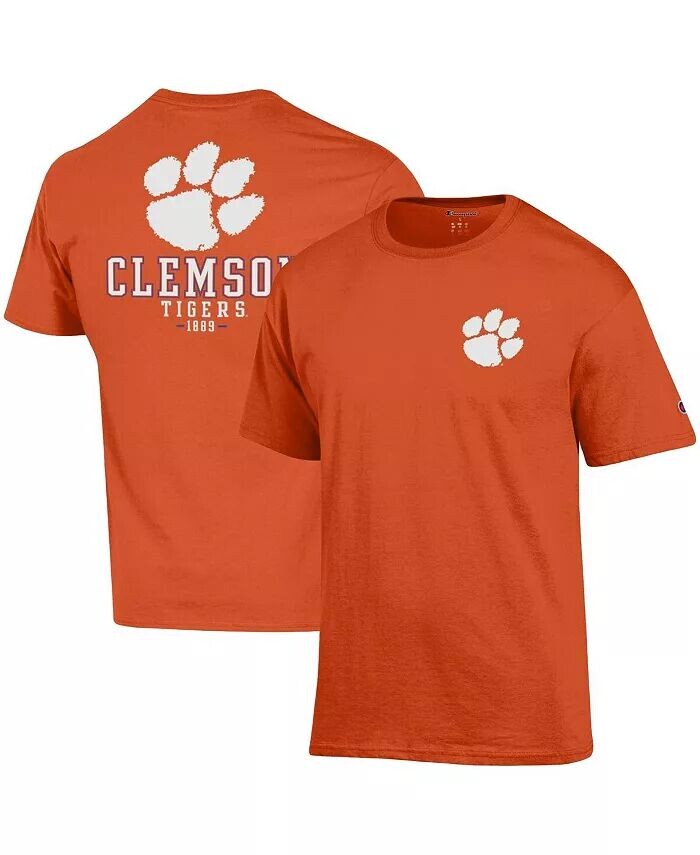

Мужская оранжевая футболка Clemson Tigers Stack 2-Hit Champion