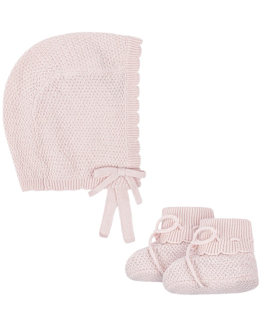 

Комплект Hope & Henry из двух предметов: свитер, чепчик и пинетки из органического материала Hope & Henry, розовый