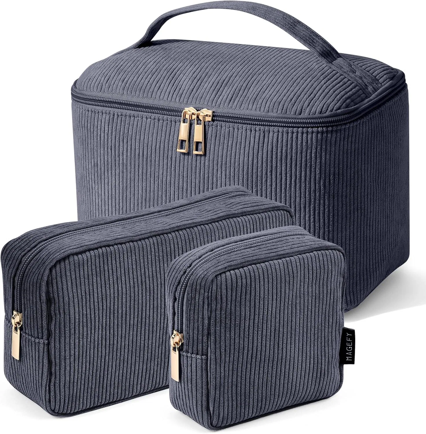Набор женских косметичек MAGEFY из 3 штук Magefy, Grey - 3 Pack