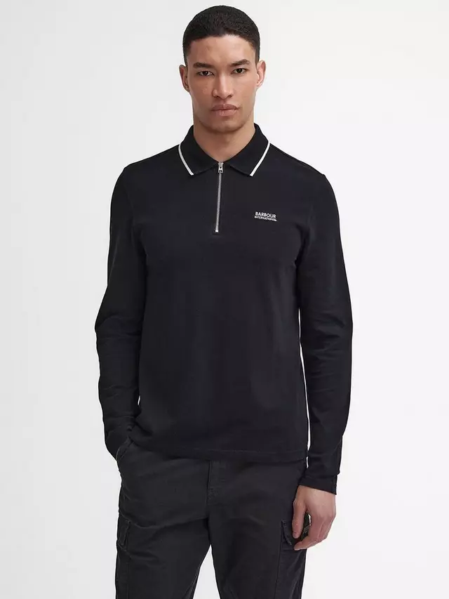 

Поло Barbour International Hampstead Long Sleeve, черный