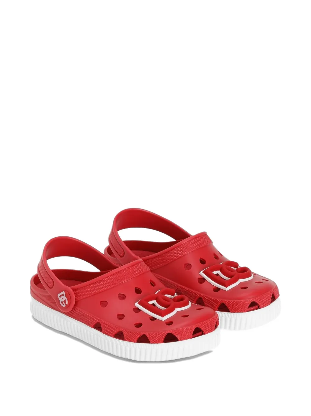 

Сандалии с нашивкой-логотипом Dolce & Gabbana Kids, красный