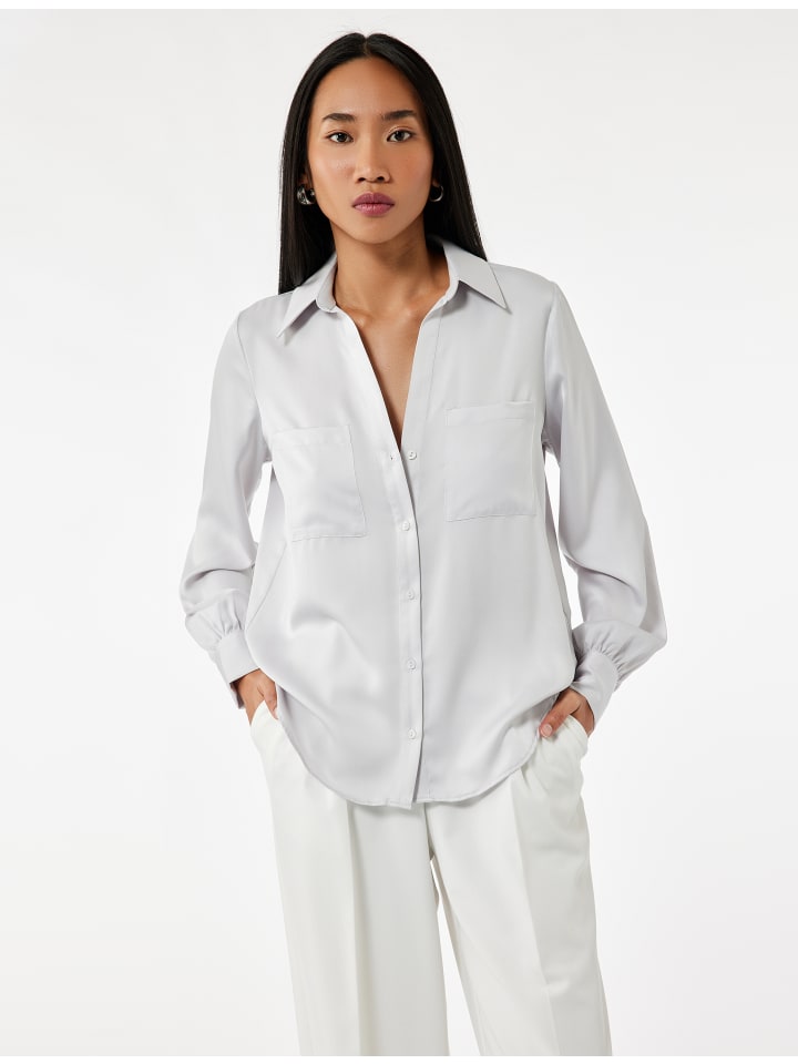 

KOTON Рубашки с длинными рукавами, серые