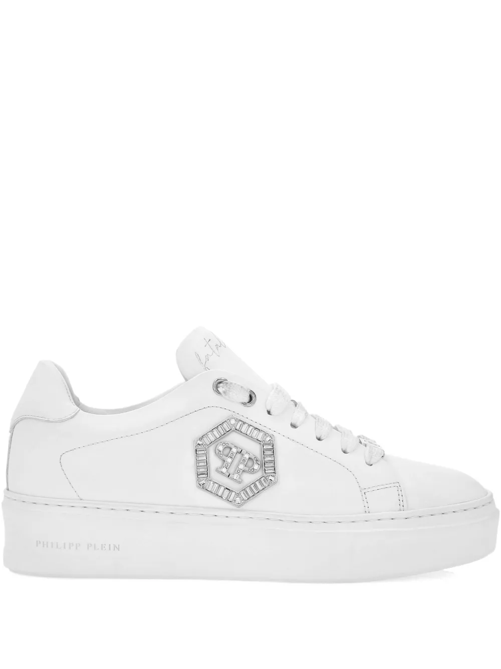 Кроссовки с кристаллами Philipp Plein, белый