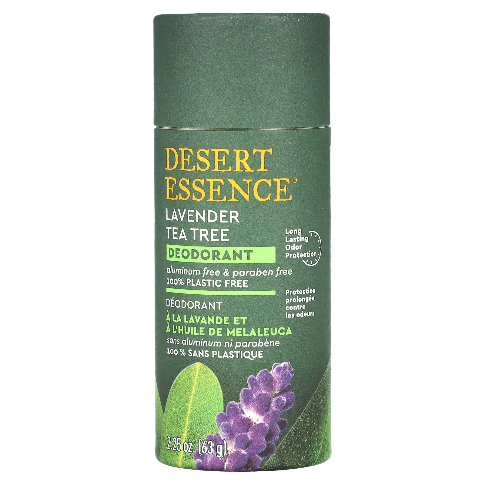 

Дезодорант Desert Essence с лавандой и чайным деревом, 2,25 унции (63 г)