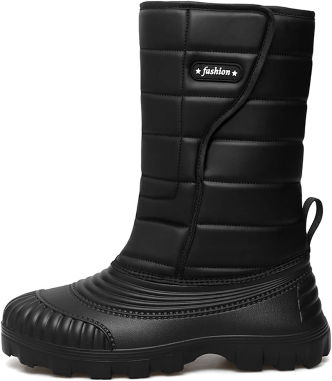 

Мужские зимние снежные ботинки Azttoztto с термоизоляцией, подкладкой из искусственного меха, водонепроницаемые, уличные, противоскользящие, для холодной погоды, черный