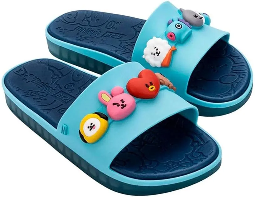 Пляжные шлепанцы Melissa Unisex Beach Slide Next Gen + сандалии на платформе Bt21, синий