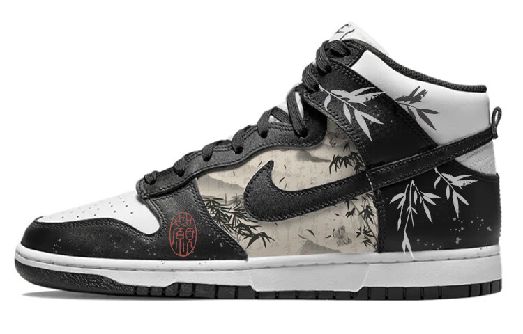 

Кастомизированные кроссовки Nike Dunk Skateboarding Men, белый/черный