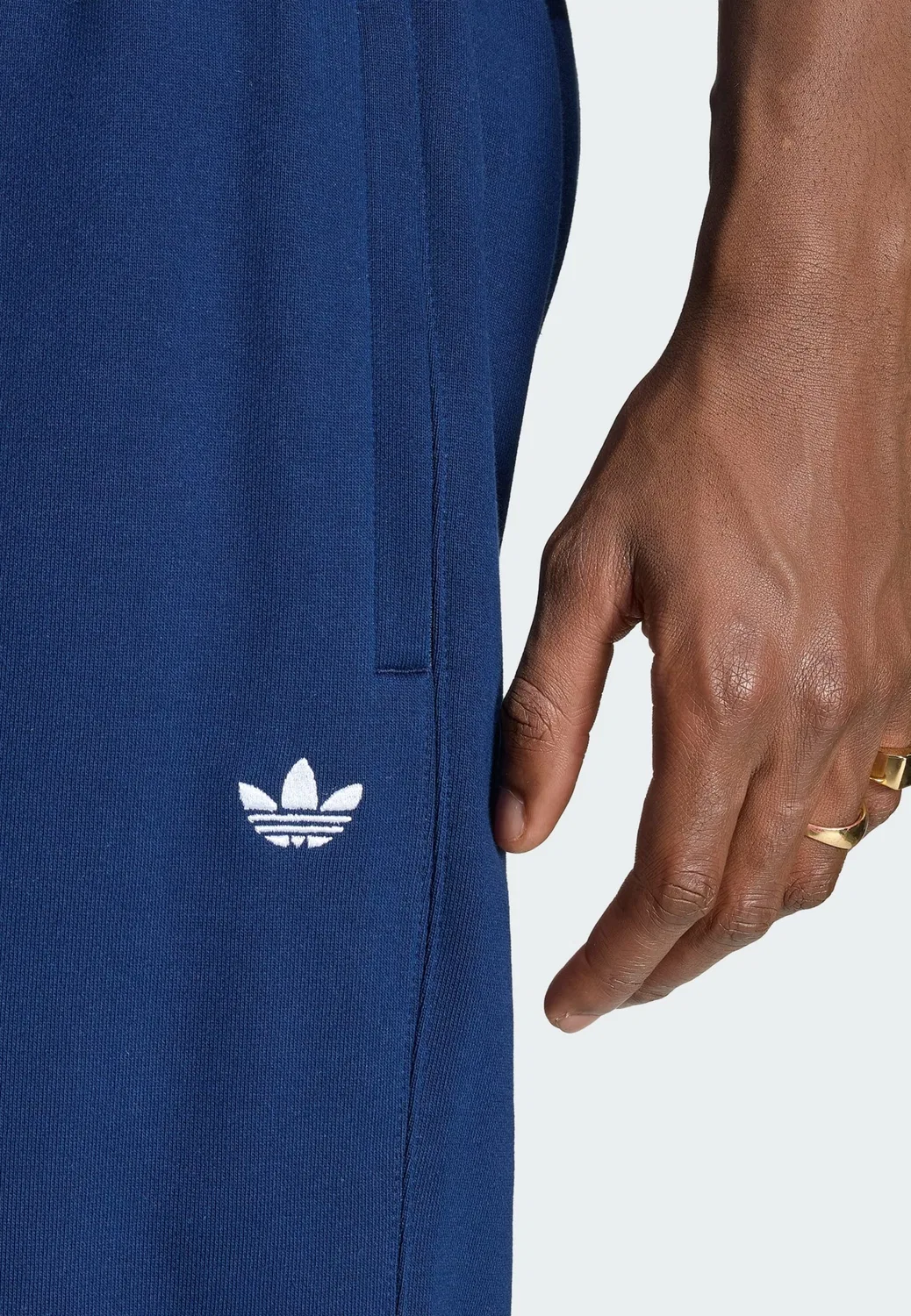 Спортивные брюки Adidas Originals свободного кроя Trefoil Essentials темно-синего цвета — фото 3