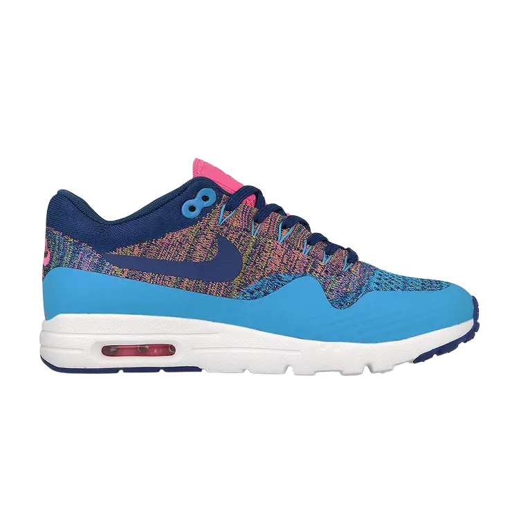 Кроссовки Nike Wmns Air Max 1 Ultra Flyknit 'Royal Pink Blast', синий