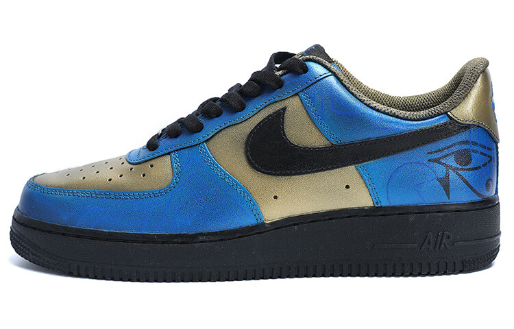 

Кроссовки для скейтбординга Air Force 1 женские с низким верхом, синие/золотые Nike, Синий, Кроссовки для скейтбординга Air Force 1 женские с низким верхом, синие/золотые Nike