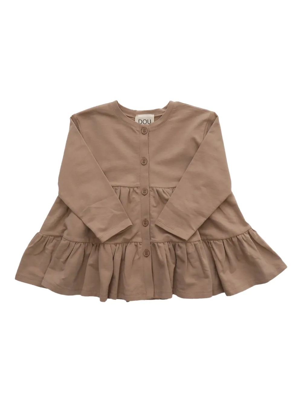 

Блузка с оборками на пуговицах Douuod Kids, коричневый