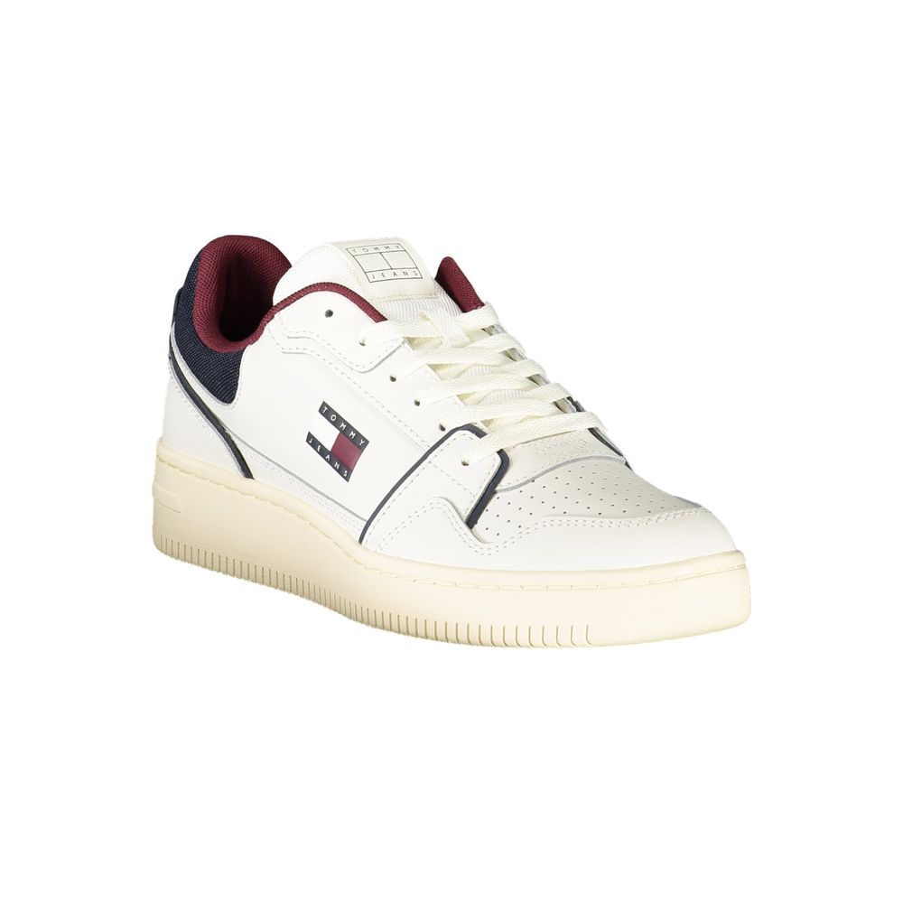 Белые кожаные мужские кроссовки Tommy Hilfiger, белый — фото 2