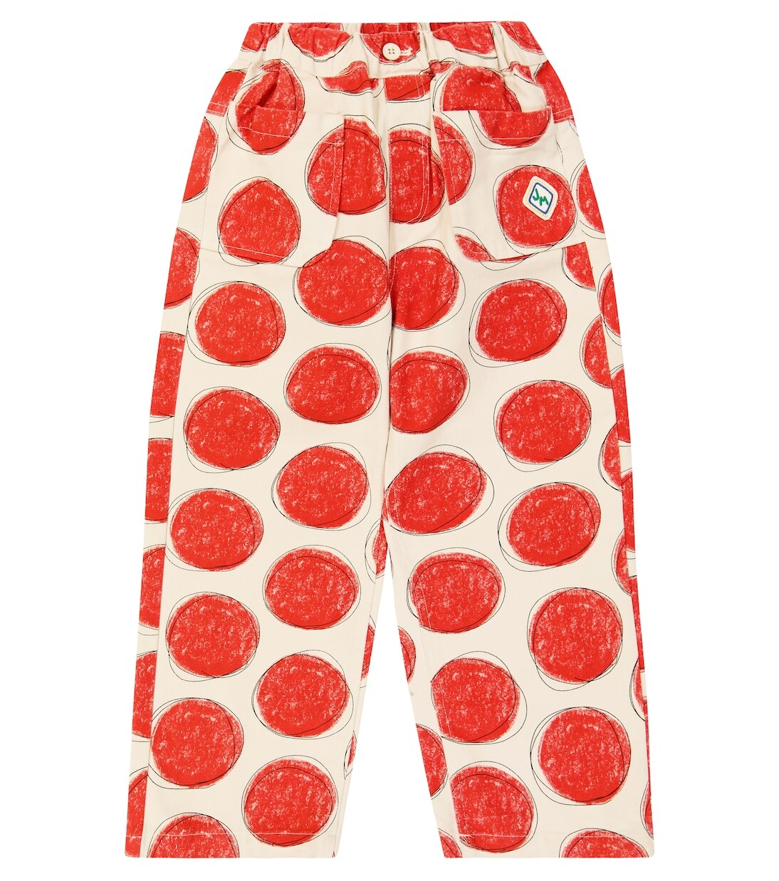 

Хлопковые брюки в красный горошек Jellymallow, красный