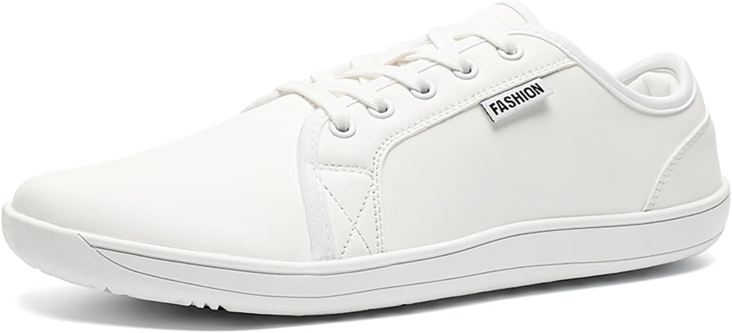 

Мужские и женские кожаные широкие кроссовки с открытым носком, минималистичные, с шнуровкой, без перепада каблука, легкие и удобные оксфорды, летние, для прогулок на улице, путешествий, ходьбы и вождения Rynkoma, белый