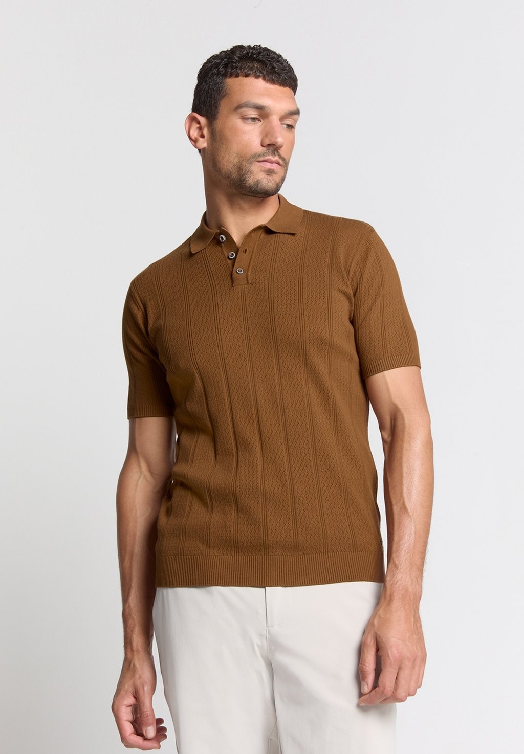 

Рубашка поло SHORT SLEEVE NO EXCESS, коричневый
