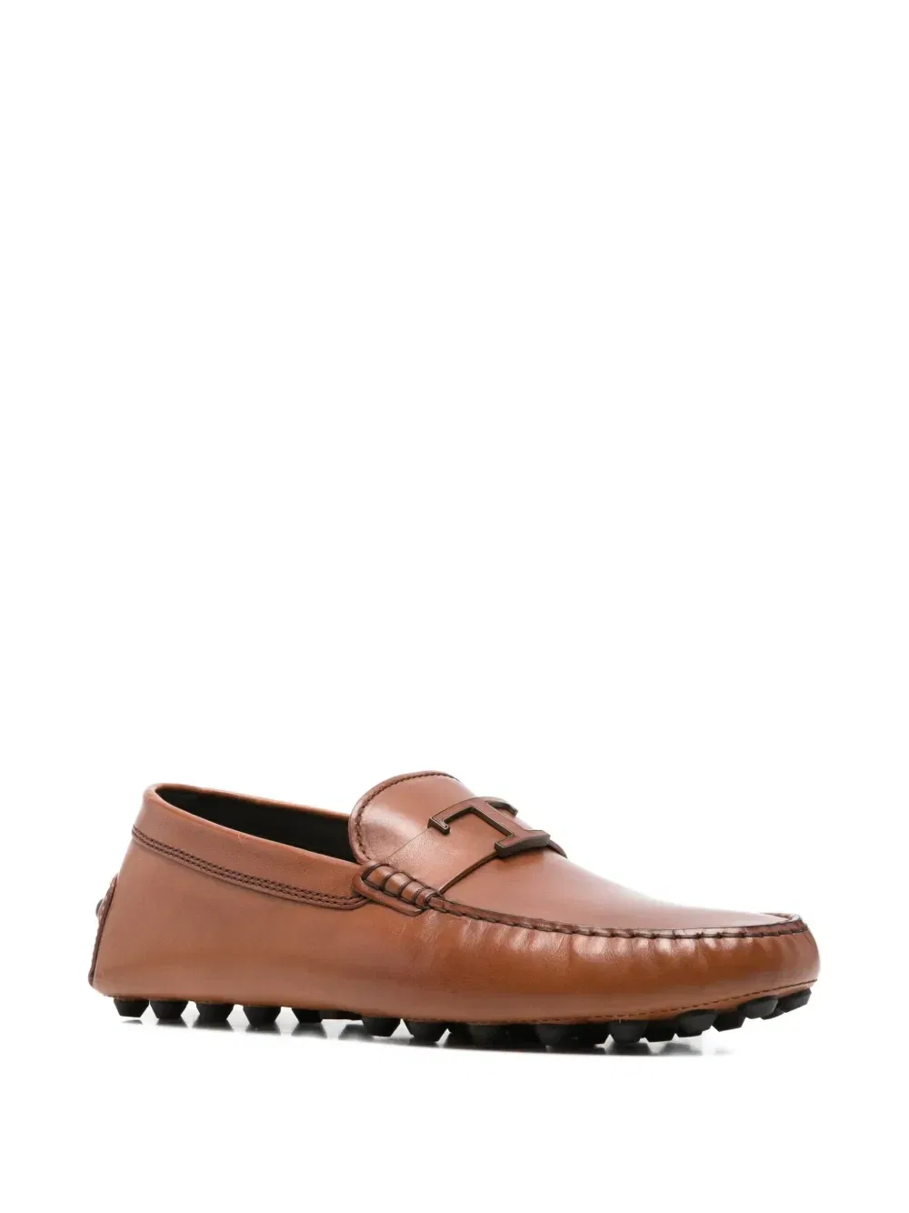 Лоферы из кожи с логотипом TOD'S, коричневый — фото 2