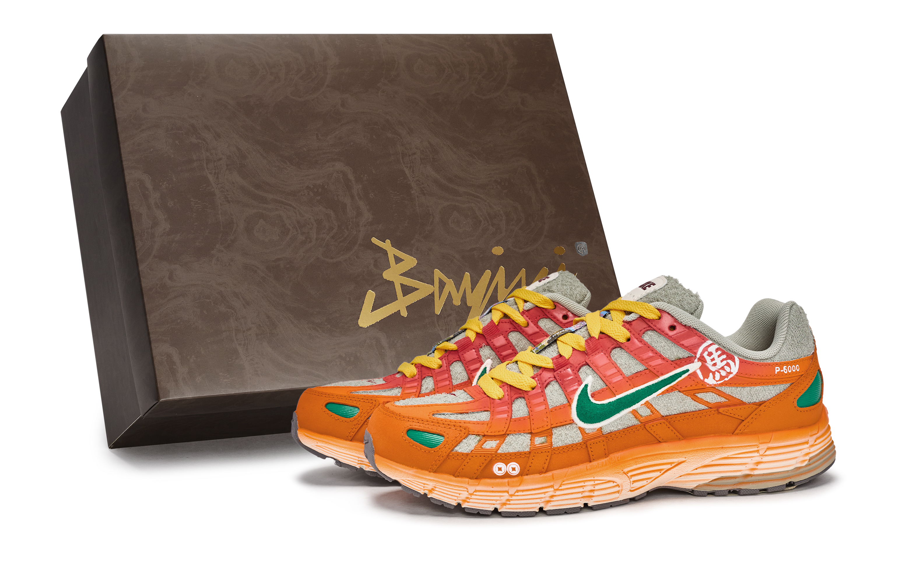 

Nike Кроссовки P 6000 Low top мужские красные оранжевые желтые зеленые