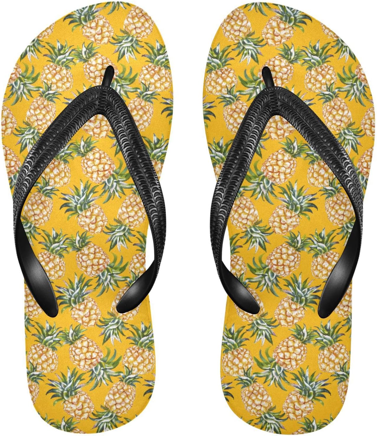 

Женские и мужские шлепанцы MNSRUU с ананасами и цветами, женские шлепанцы, мужские сандалии, душевые тапочки, летние нескользящие шлепанцы для плавания, пляжа и ванной, Pineapple I8289