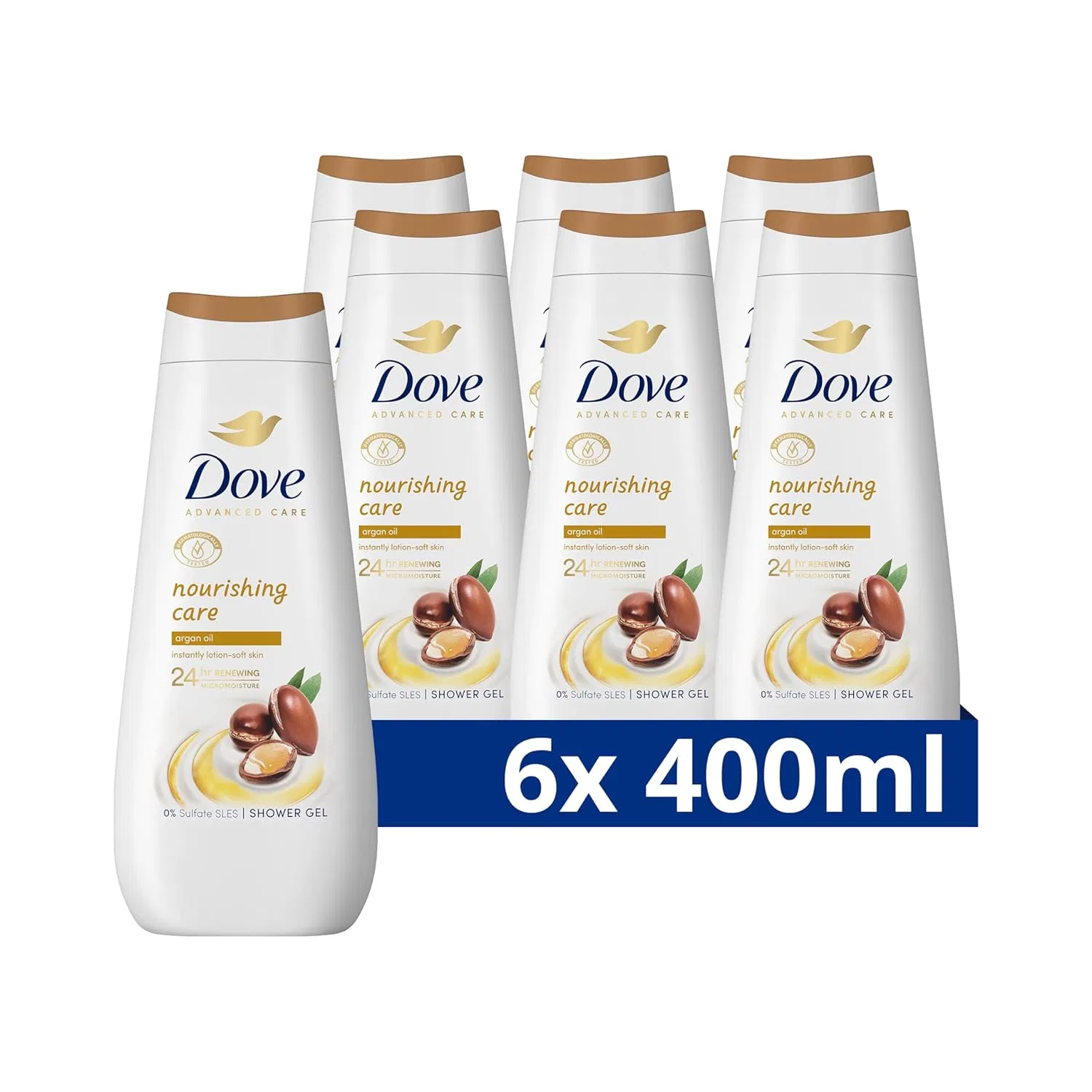 Гель для душа «Advanced Care» с аргановым маслом от Dove, 400 мл (6 шт.) Dove