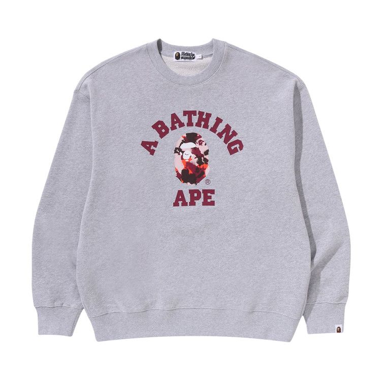 

Толстовка BAPE Map Camo College Relax Fit Crewneck Sweatshirt, Grey