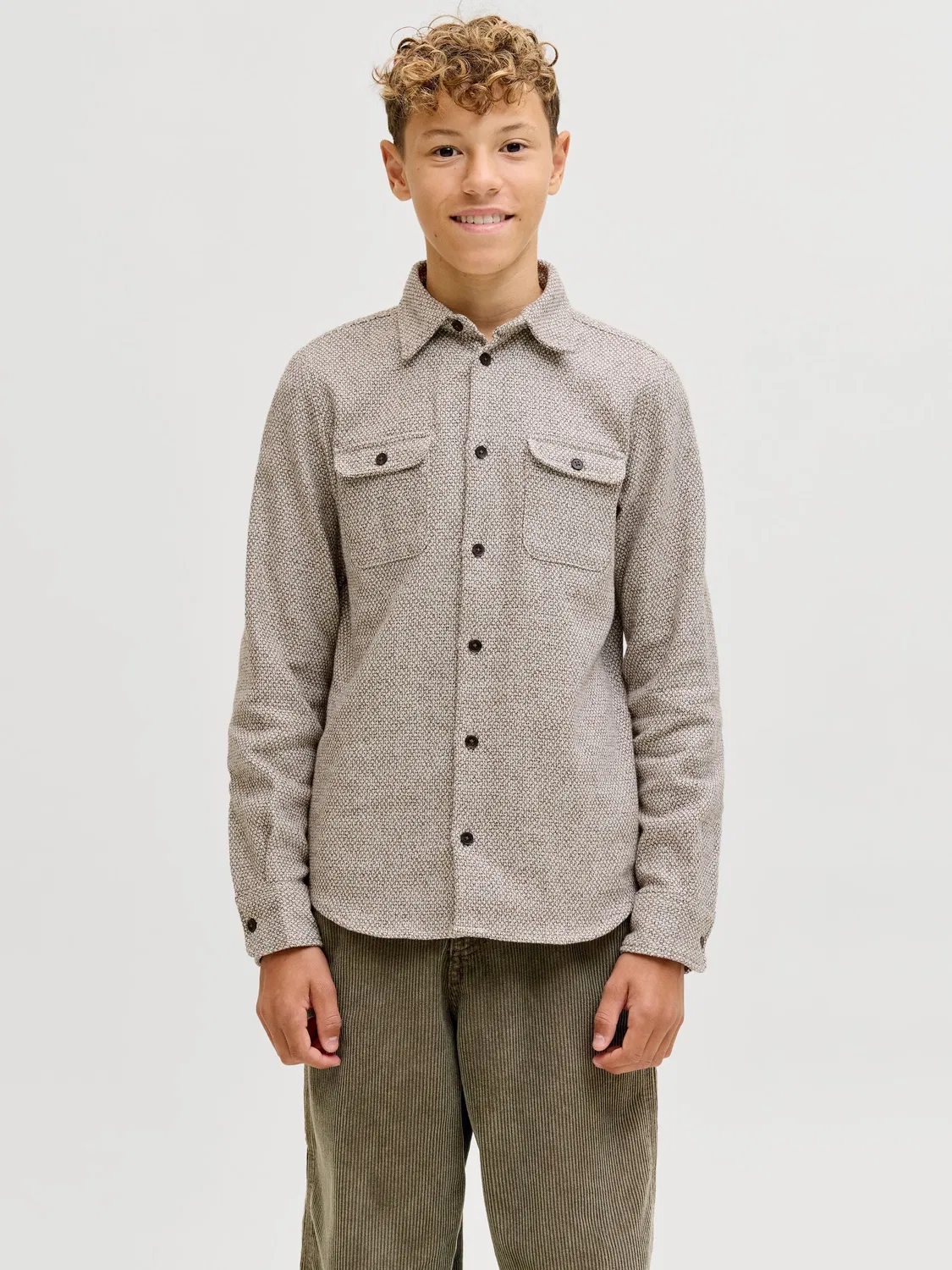 Рубашка из органического хлопка, JACK & JONES Junior, ermine — фото 3