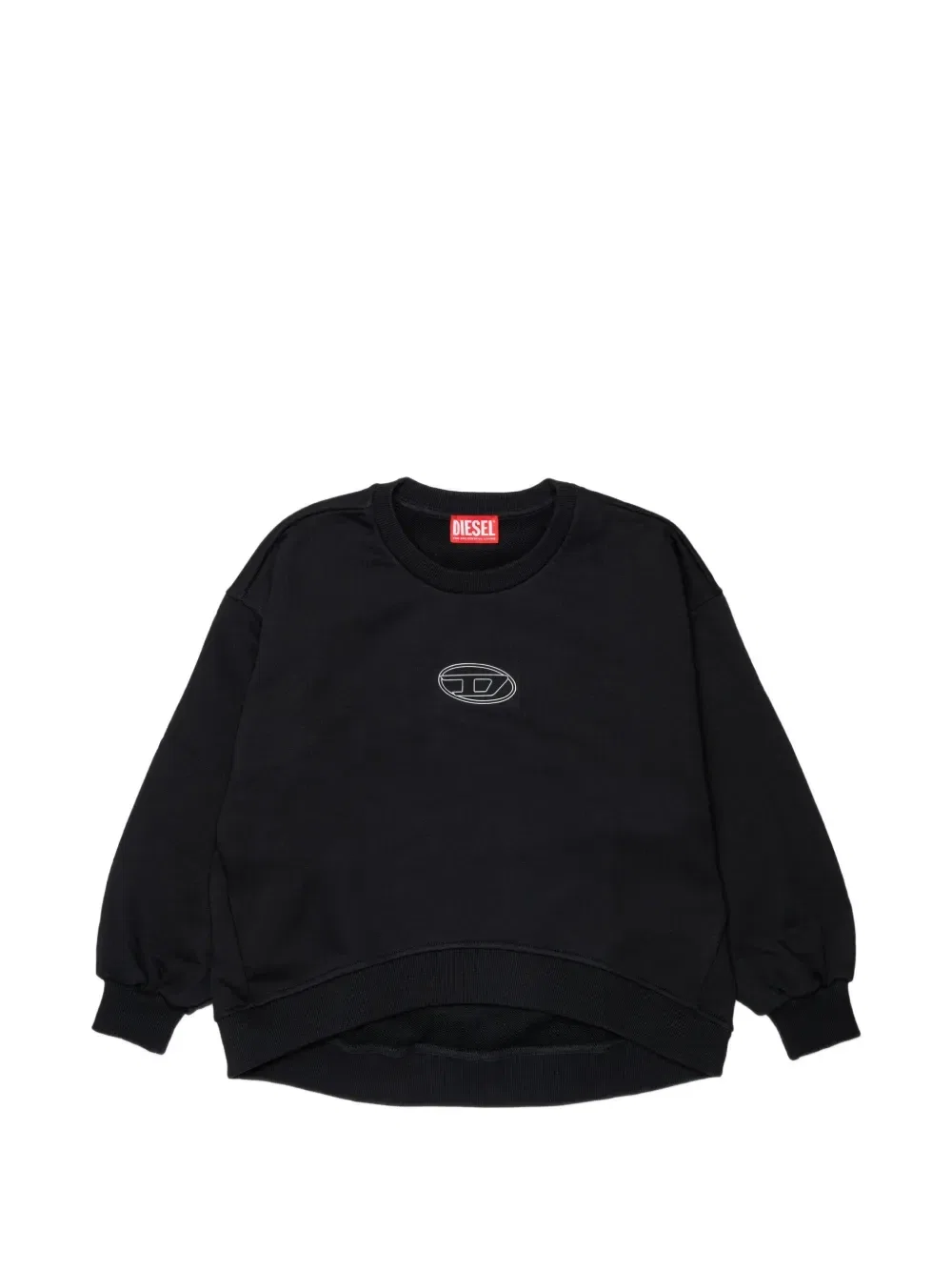 Свитшот с логотипом Diesel Kids, черный