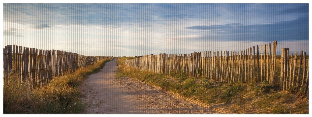 

Коврик для душа Wallario, нескользящий коврик, коврик для ванной, коврик для ног, песчаная дорожка на пляже во Франции, Бретань, размер ок. 180 х 65 см, коричневый
