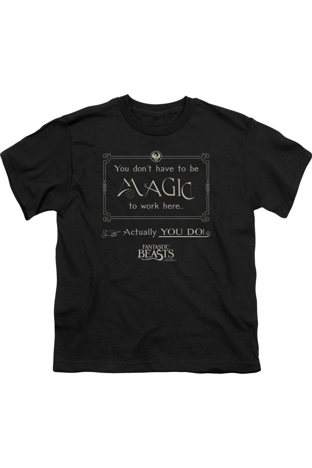 

Фантастические твари: Магия в работе - футболка с коротким рукавом для детей Gildan, черный