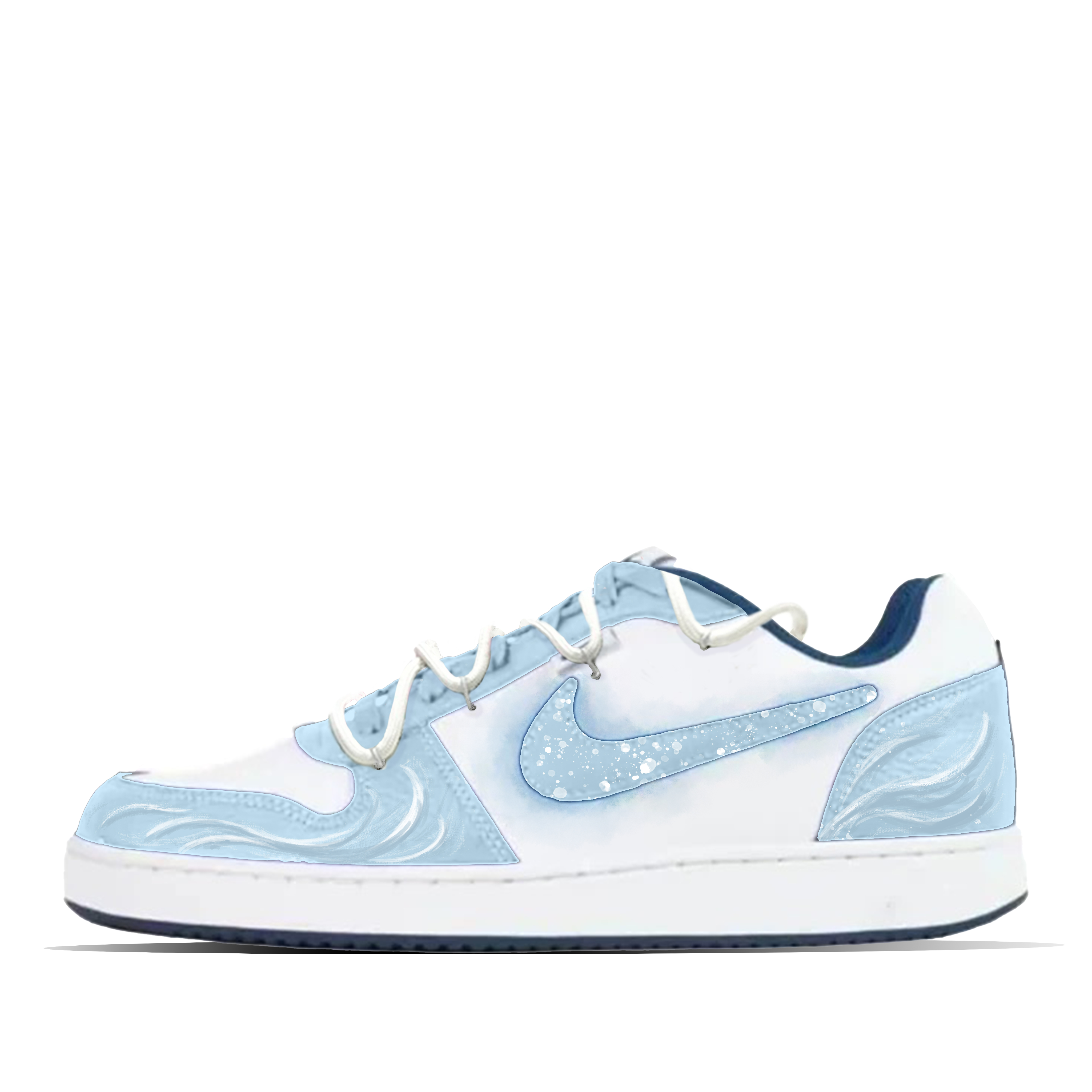 

Nike Низкие кроссовки для скейтбординга EBERNON Tide Blue с эффектом памяти, мужские, сине-белые
