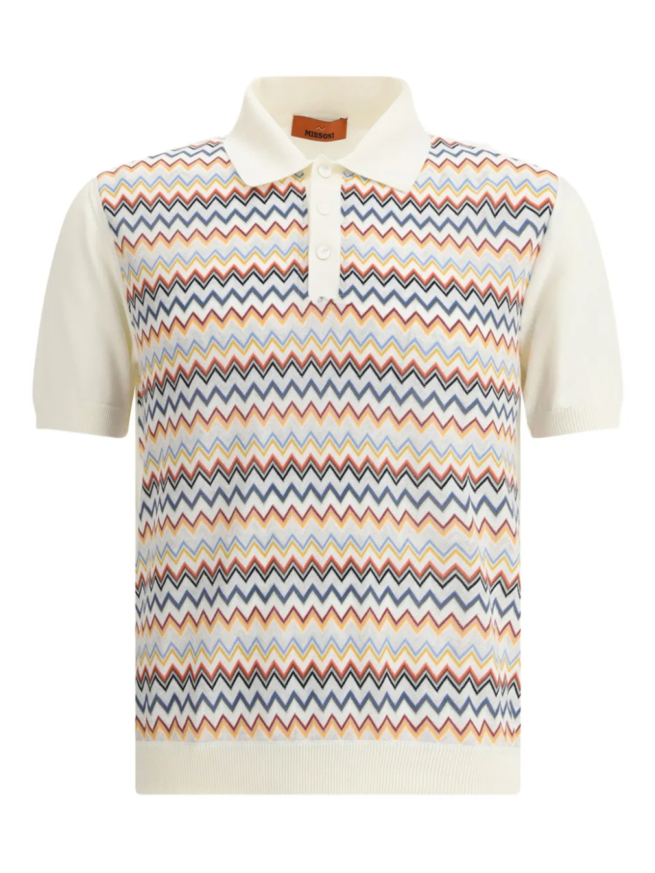 

Missoni рубашка поло с узором зигзаг, белый