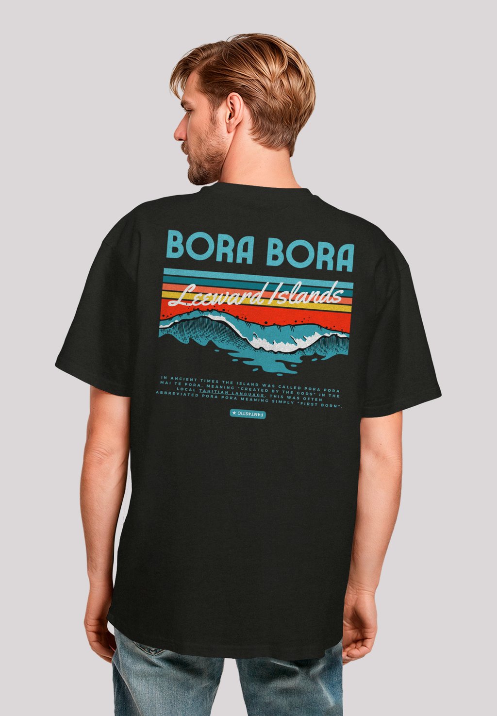 

Футболка с принтом BORA BORA LEEWARDS ISLAND F4NT4STIC, черный