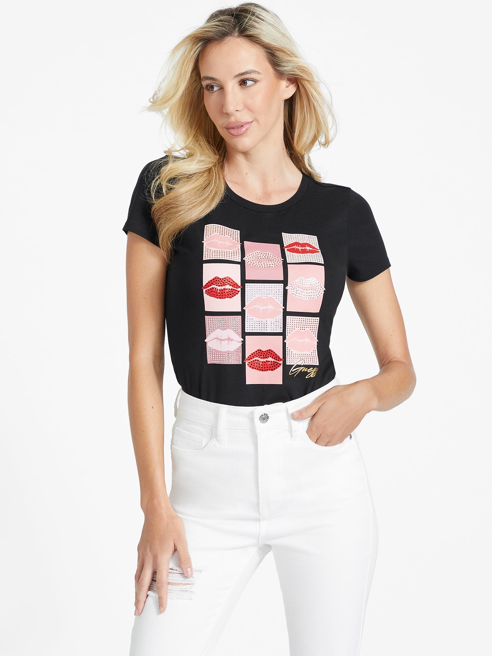 

Футболка для губ Eco Biza Guess Factory, черный