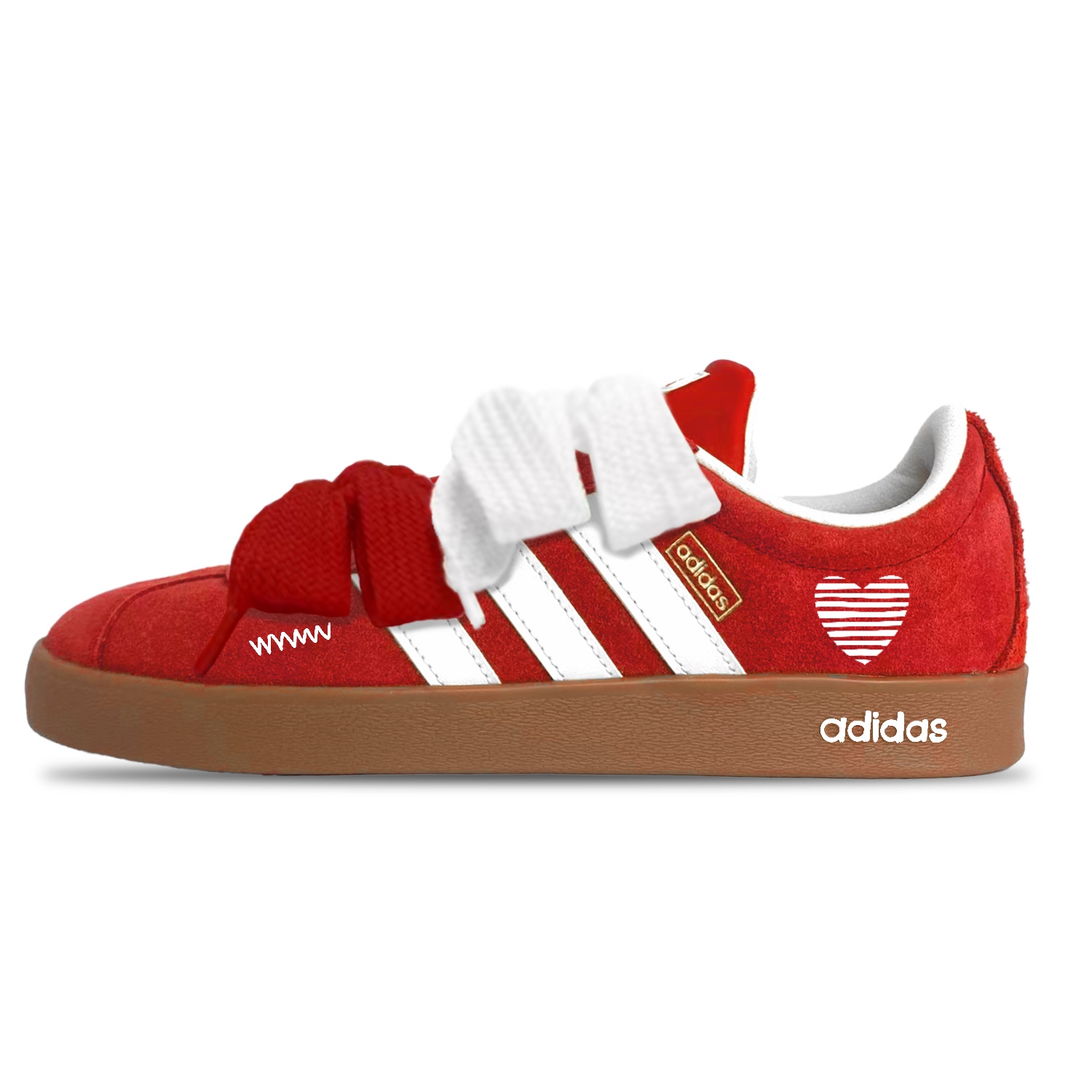 

VL Court устойчивые к скольжению, износостойкие, легкие, дышащие низкие кроссовки для скейтбординга Unisex Adidas, red