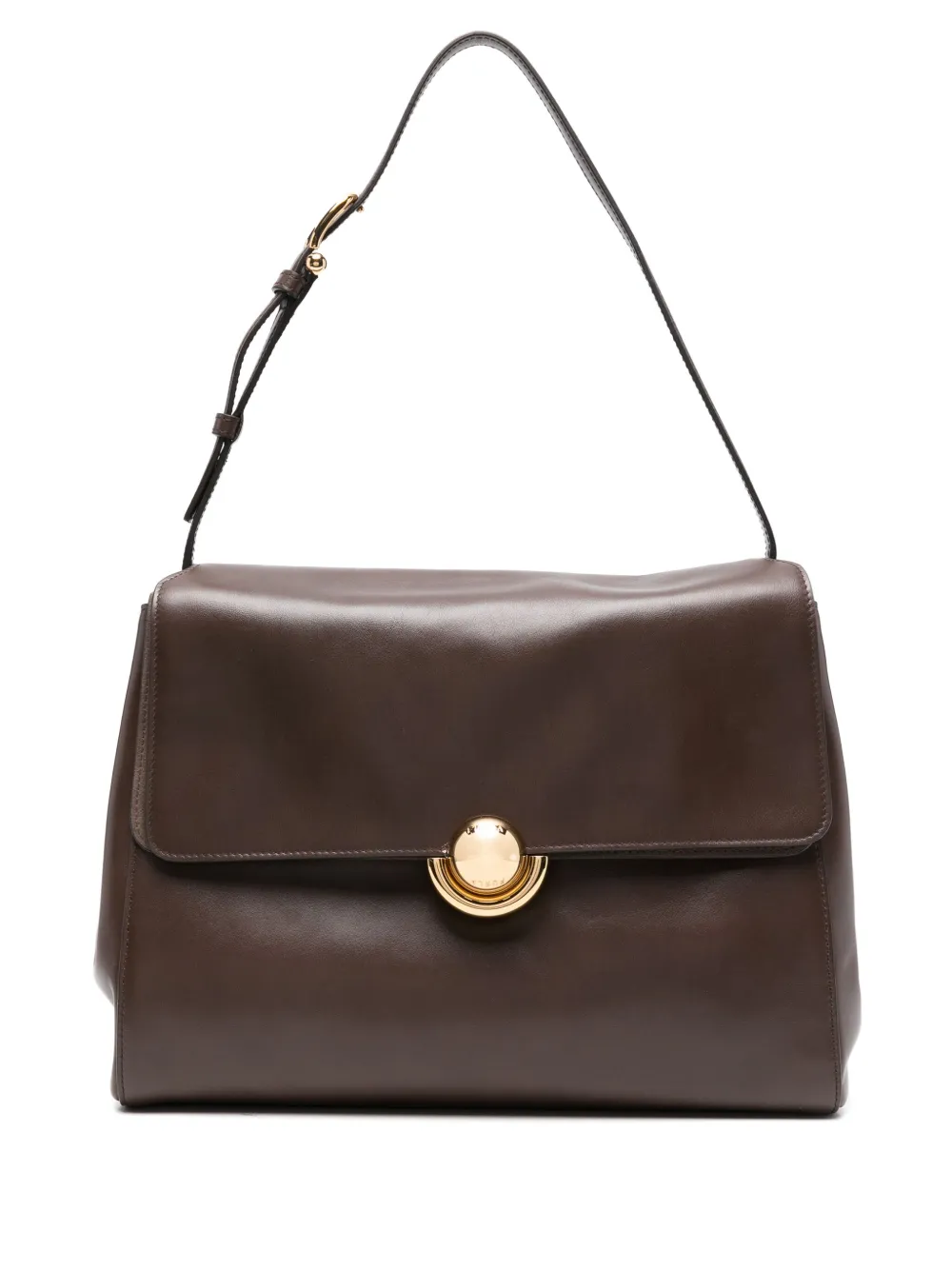 

Кожаный рюкзак с круглыми деталями Furla, коричневый