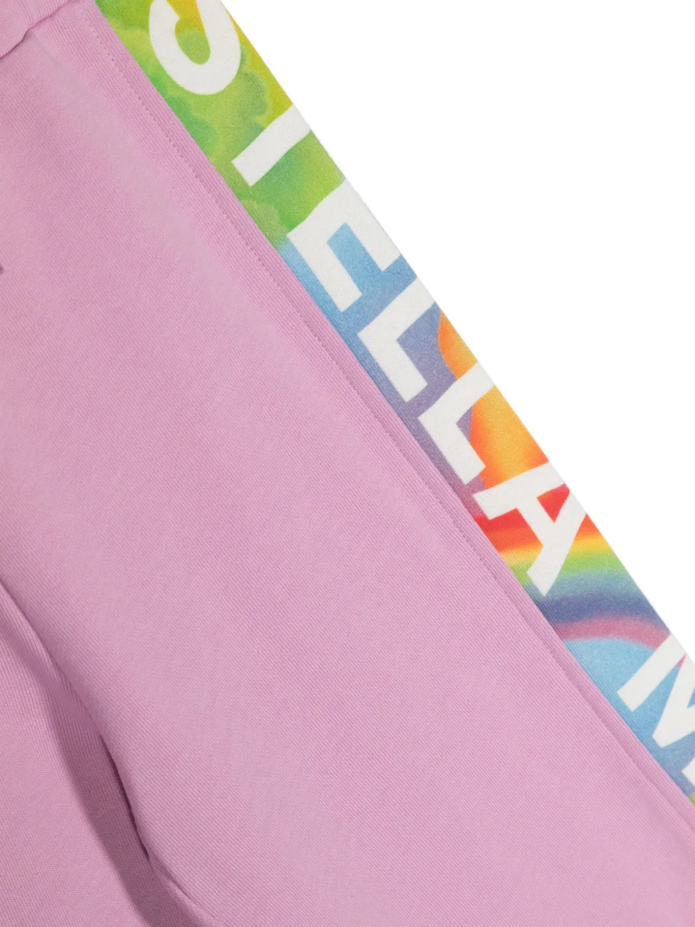 Зауженные спортивные брюки с логотипом Stella McCartney Kids, розовый — фото 3