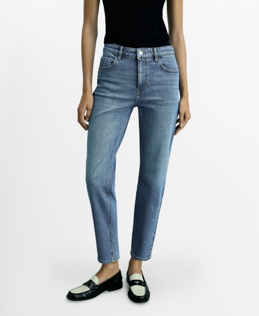 

Удобные джинсы с высокой посадкой для молодых мам MANGO, Medium Blue