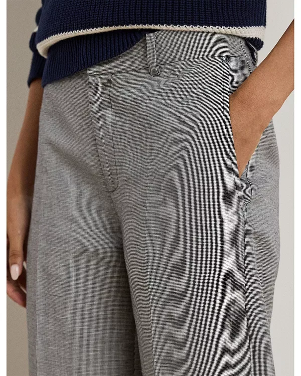 Укороченные брюки с плетением «корзинка» Ralph Lauren, Navy/White — фото 4