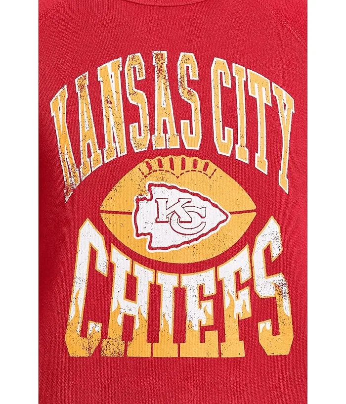 Толстовка с принтом Kansas City Chiefs Hot Route Raglan Junk Food Clothing Kids, Lions Blue — фото 3