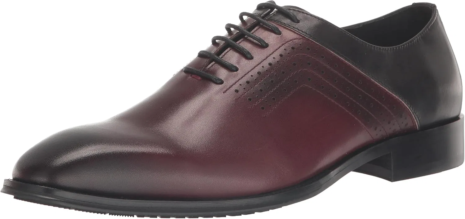 Мужские оксфордские туфли на шнуровке Stacy Adams Halloway Oxford, Burgundy Multi
