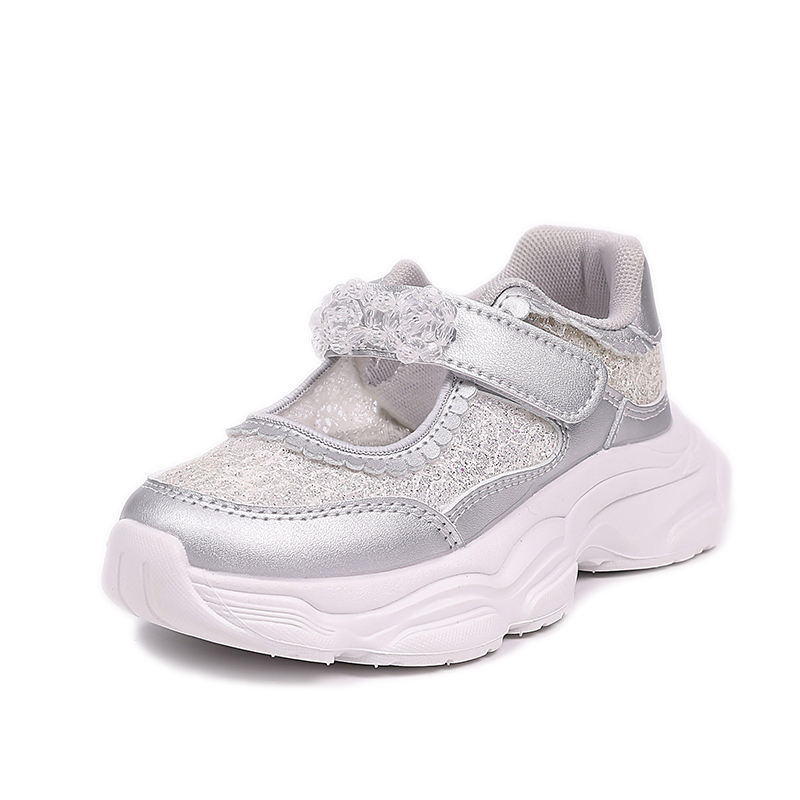 

Детские сандалии с противоскользящей амортизацией, дышащие, легкие, с низким верхом. SUPEREDGE, серебряный