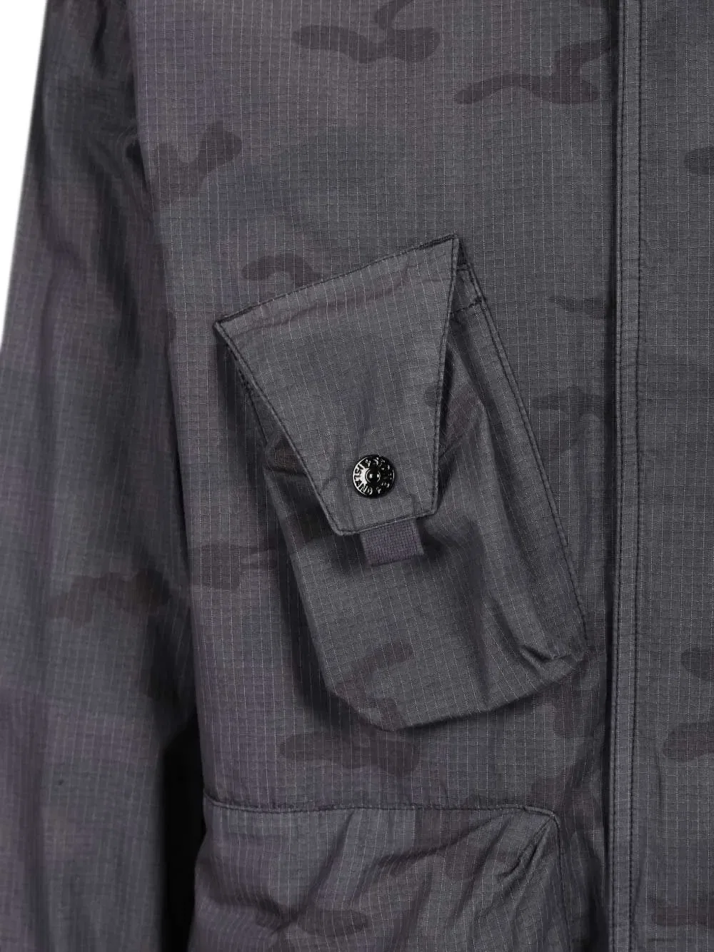 Камуфляжная куртка из рипстопа Stone Island, серый — фото 4
