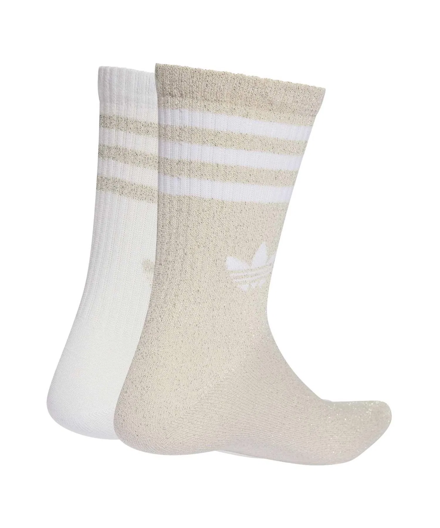 Носки adidas W 3ST GLT CREW SOCK 2P (2 шт.) KD0965 ICEGLD/WHITE — фото 2