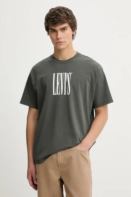 Футболка из хлопка Vintage Fit Graphic Levi's, зеленый