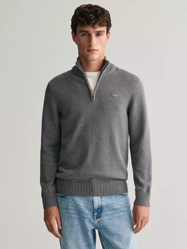 

Джемпер GANT Casual Cotton Half Zip, цвет dark grey