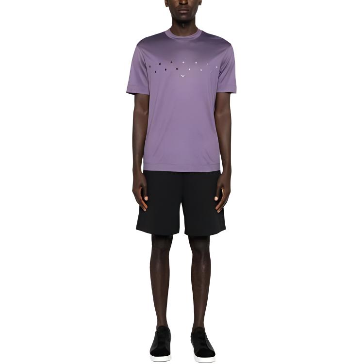 EMPORIO ARMANI Фиолетовая футболка Men's Purple — фото 4