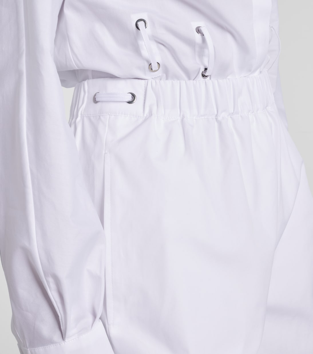 Хлопковые шорты Antiope с высокой талией Max Mara, Bianco Ottico — фото 4