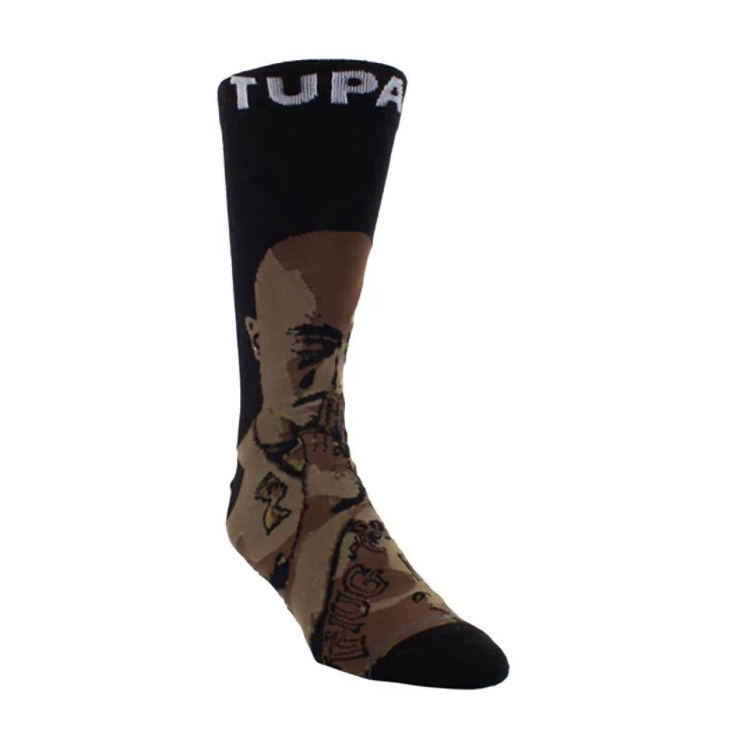 

Мужские носки Tupac Praying Hands Crew черного цвета Perri’s Socks
